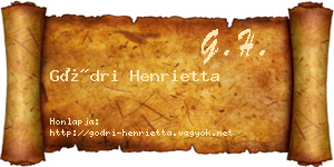 Gödri Henrietta névjegykártya