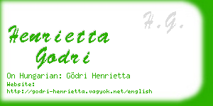 henrietta godri business card