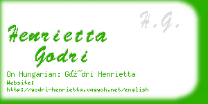 henrietta godri business card